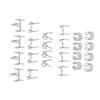24Pcs Viking Bart Perlen Rohr Clamp Kit Männer Antike Nordischen Vikings Runen Perle DIY Dekoration Silber