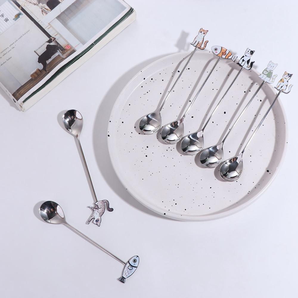 Colorful Stirring Spoon Japanese Korean Style Teaspoon Cute Dessert Spoon  Children