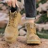 Leather Martin boots, new autumn and winter mid-help boots, British fur high-top