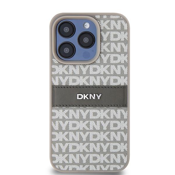 Dkny Dkhcp15Xprthsle Iphone 15 Pro Max6.7 Beige/Beige Hardcase Leather Mono Stripe & Metal Logo