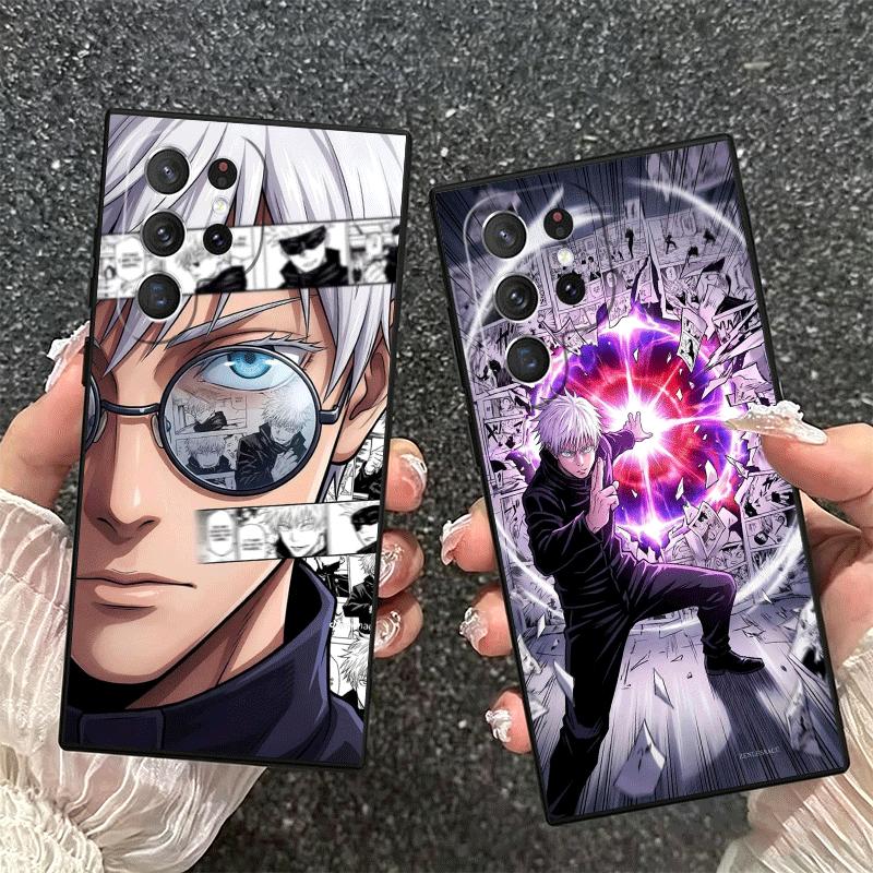 Anime Gojo Satoru JUJUSU Soft Phone Case for Samsung Galaxy S26 S25 Edge S24 Ultra S23 Plus S22 S21 FE S20 Black Cover Back Shel
