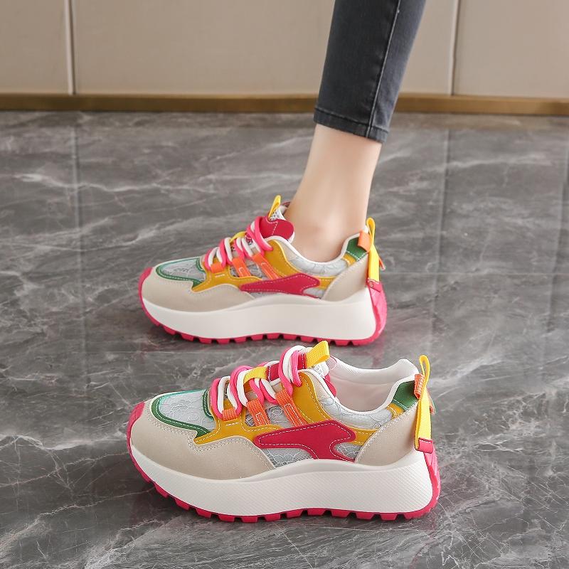 Frühling 2026 Neue Klassische Vielseitige Bequeme Dicke Sohle Trendige Mode Atmungsaktive Sport- und Freizeitschuhe für Damen