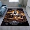 Tappeto Stampato Buddha Tappetino per la Preghiera nel Tempio Tappeti per Aree Buddiste per Camera da Letto Soggiorno Ingresso Antiscivolo Tappeto Yoga GYM Lounge