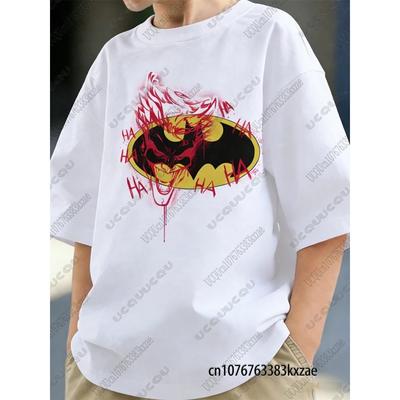 The Batman&Joker Print T-shirts For Adult_Kids DC Comic Cartoon Children Clothing Casual Comfortable Cotton Tshirt Men Women Top