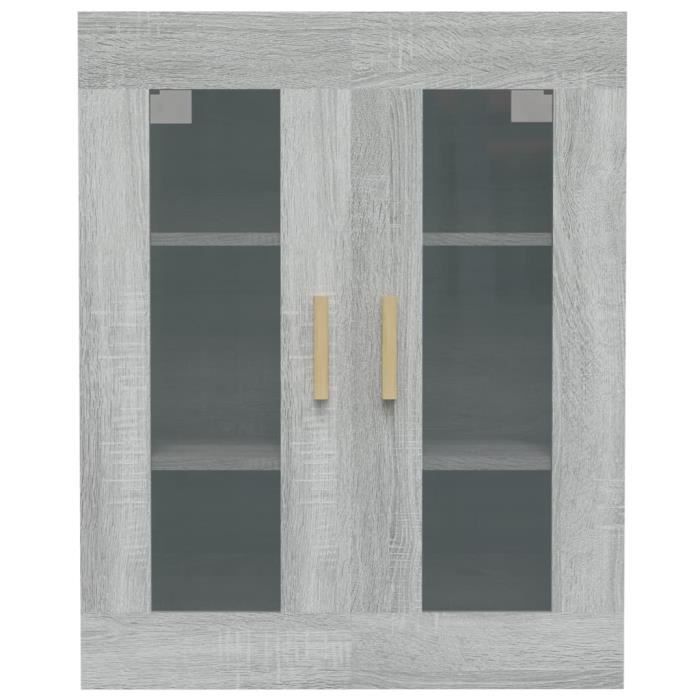 VidaXL Armoire murale suspendue Sonoma gris 69,5x34x90 cm 817388