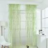 Pieces Window 2 Willow Leaf Curtain Voile Tulle Room Salix Leaf Sheer Vine Drapes Curtain Willow Leaf Curtain For Living Room Bedroom Balcony