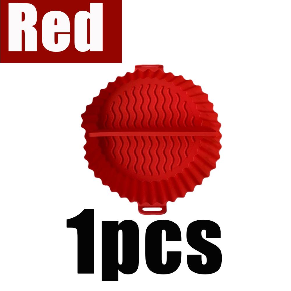 Air Fryer Silicone Baking Tray High-Temperature Resistant Foldable Baking For Pizza Chicken Wings French Fries Kitchen Accessory