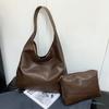 Retro trendy simple child and mother tote bag 2025 new large-capacity underarm bag niche high-value shoulder bag