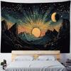 Mountain Starry Sky Tapestry Hippie Bohemian Wall Hanging Living Room Home Aesthetics Fabric Decoration Background Poster