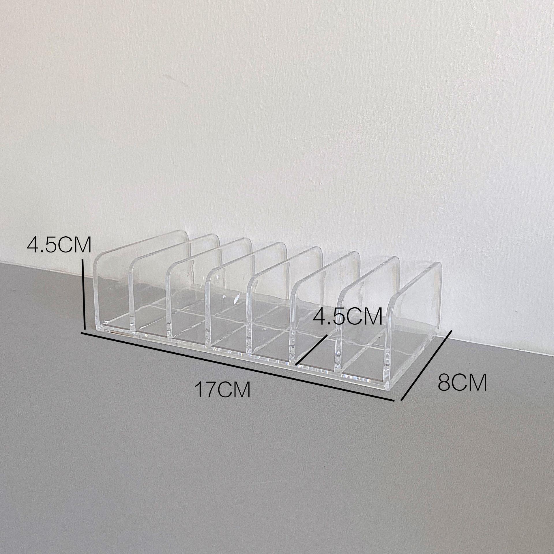 1PC Transparent 7-grid Cosmetics Storage Rack, Multifunctional Desktop Storage Rack, Hand Cream, Skincare Storage Rack