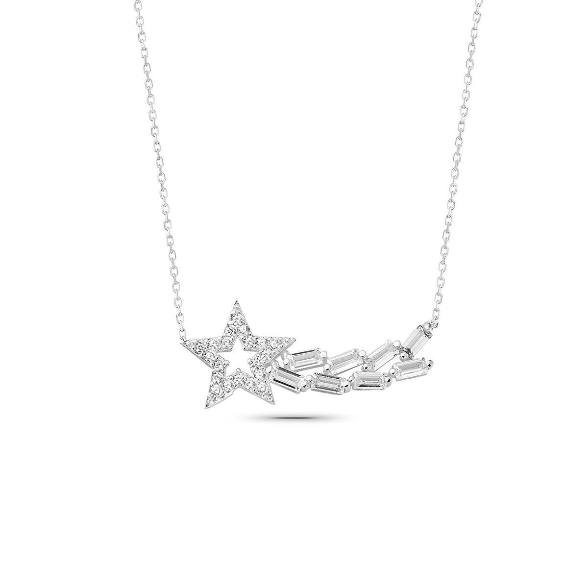 

Zircon Star 925 Sterling Silver Pendant Necklace