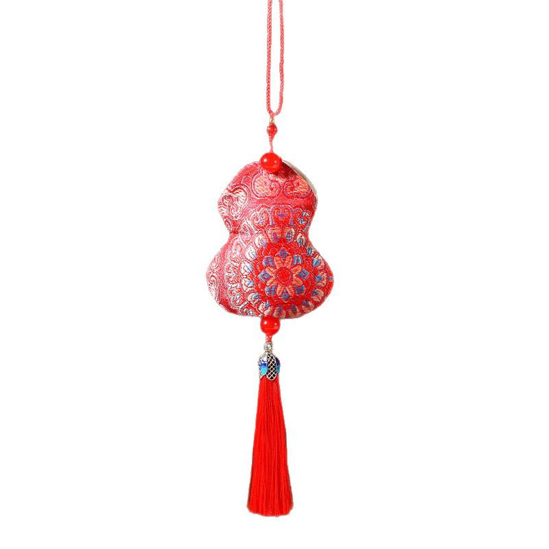 Chinese Dragon Boat Embroidered Gourd Sachet Air Freshener.