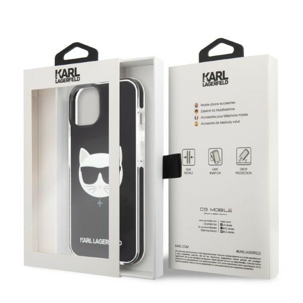 Etui do iPhone 13 mini Karl Lagerfeld Choupette Head Czarne