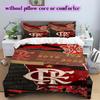 Flamengo Football Soccer Pattern Bedding,Quilt Set Quilt Cover Pillowcase Home Birthday Gift (1*duvet Cover+2*pillowcase,without Core)