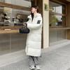 Cotton clothes women's winter new fashion hooded college style thickened loose long knee coat