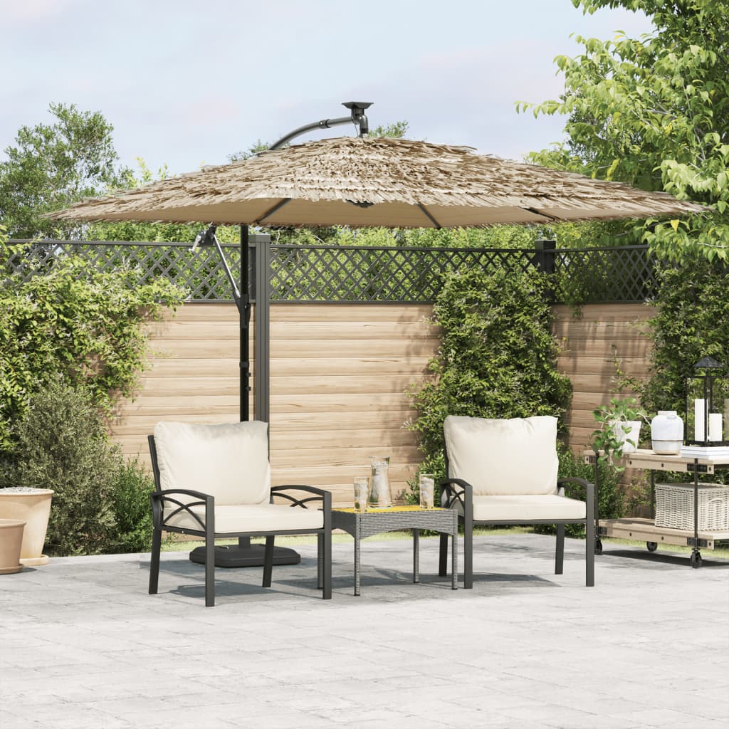 Vidaxl Ombrellone da Giardino su Palo in Acciaio, Marrone, 269X269X235 Cm