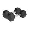 Rubberized Hexagonal Cast Iron Dumbbell Cast Iron Dumbbell Hex 2X 7.5 Kg Rebel Active