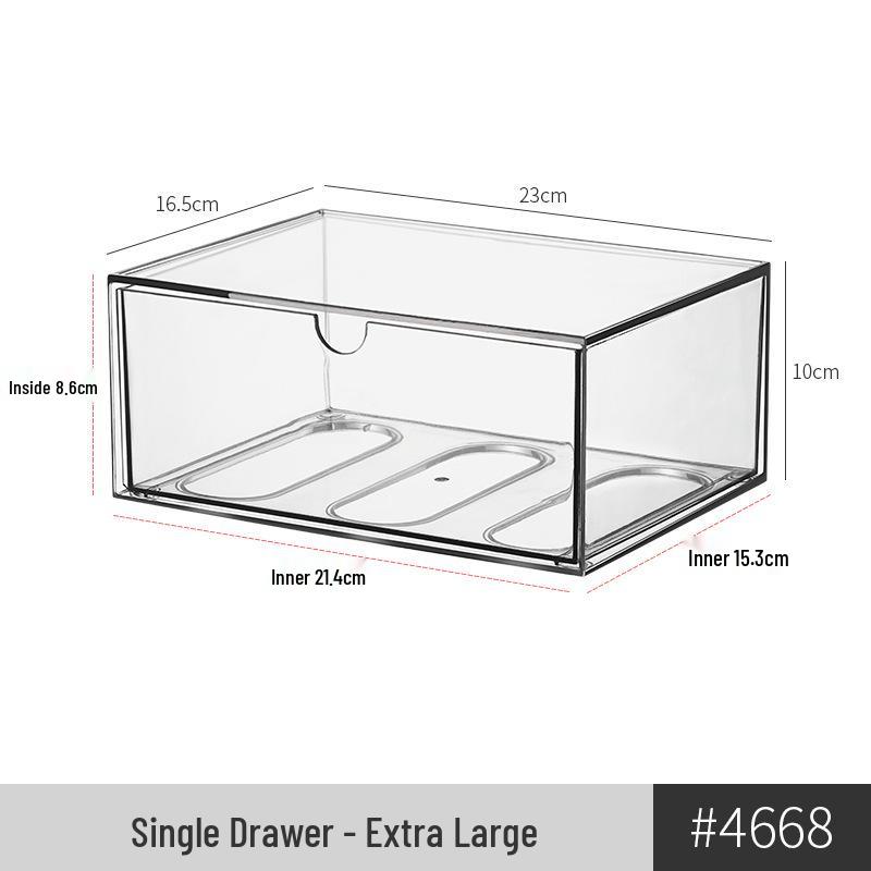 Clear Acrylic Jewelry and Cosmetics Storage Box with Lid