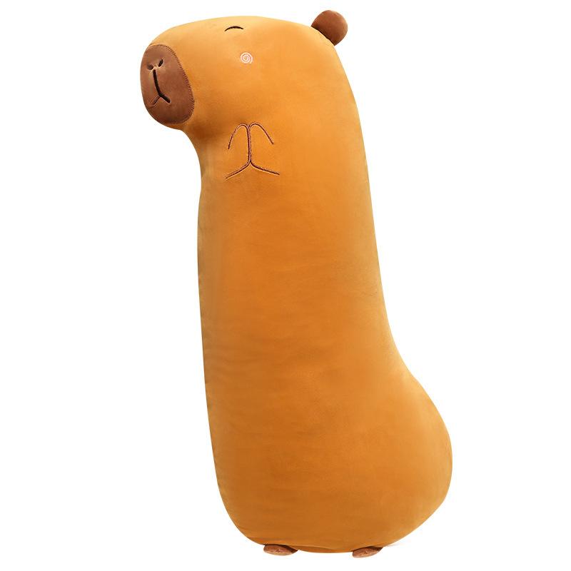 Cartoon Soft Capybara Throw Pillow Plush Toy Doll Kapibara Doll Schoolgirl Sleeping Soothing Doll