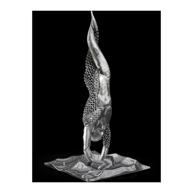 Metal Figure Statue Posters Print Modern Lovers Sculpture Canvas Painting Wall Art Wall Pictures for Room Home Decoration No Frame