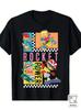 1 ks Pánské grafické tričko Rocket Power, 180gsm bavlněné tričko s kulatým výstřihem s mírným