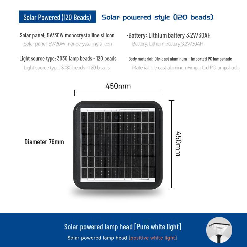 High Brightness Solar Courtyard Lights: Outdoor Garden & Villa Aluminum Landscape Lighting