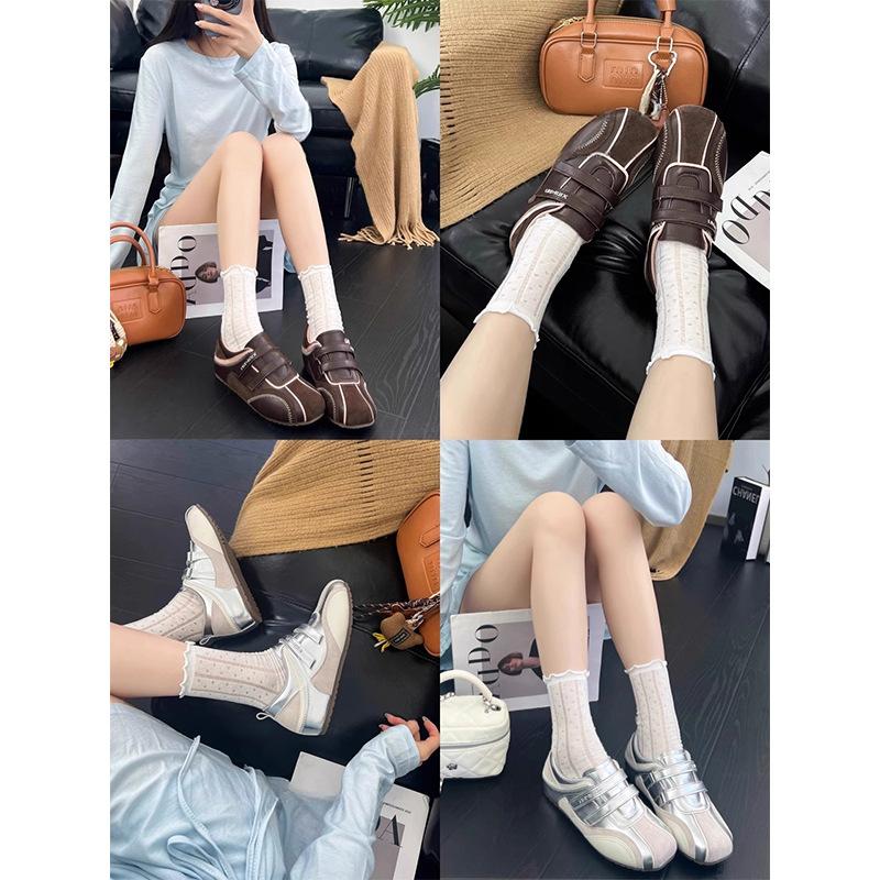 Modische vielseitige lässige moralische Trainingsschuhe für Damen 2025 Herbst neue dicksohlige erhöhende Sportarten rutschfest bequem atmungsaktiv Board-Schuhe