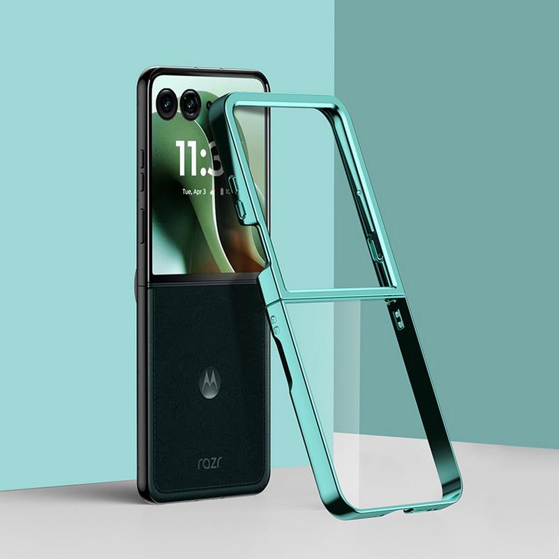 For Motorola Razr 70 Ultra Ultra Thin Electroplated Transparent Case For MOTO Razr Ultra 2026 Razr Plus Hard PC Shockproof Cover