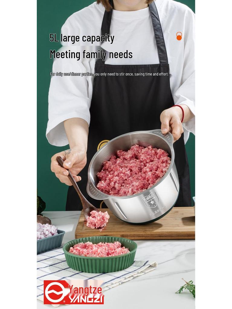 Yangzi 5L 5-rýchlostný mlynček na mäso a zeleninu so 6 nožmi a funkciou miesenia cesta