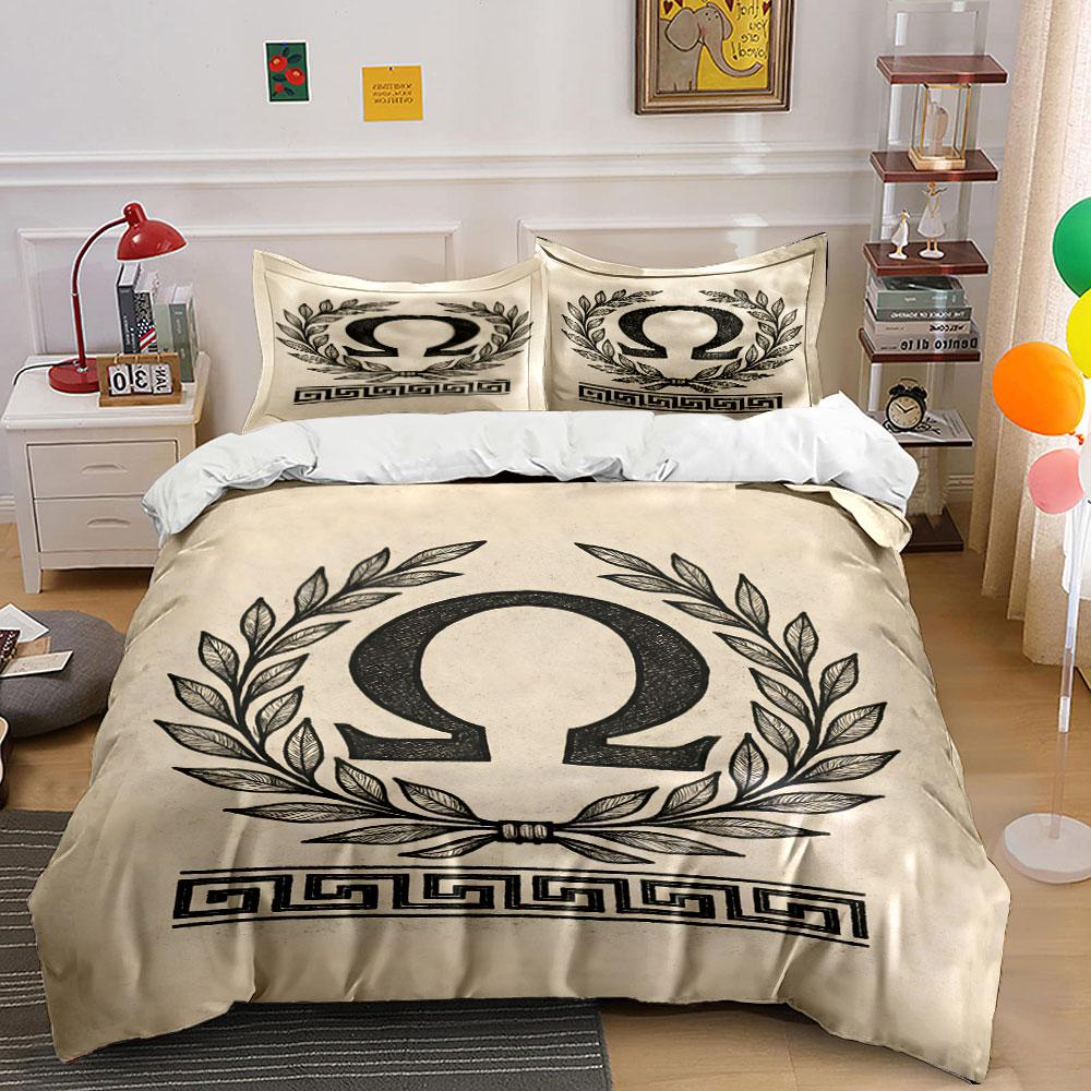 

Omega symbol with laurels. Bedding sets Duvet cover sets Duvet covers Pillowcases(1 * Duvet Cover 2 * Pillowcases, without duvet insert) 135x200cm