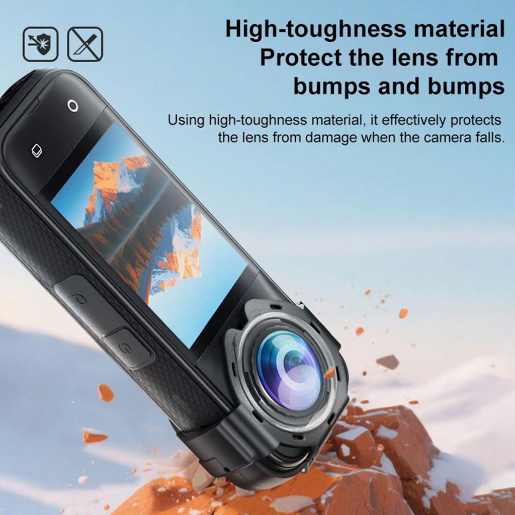 Lens Guard Cap Fits for Insta360 X5 Action Anti Scratch Tempered Glass Camera Lens Protector