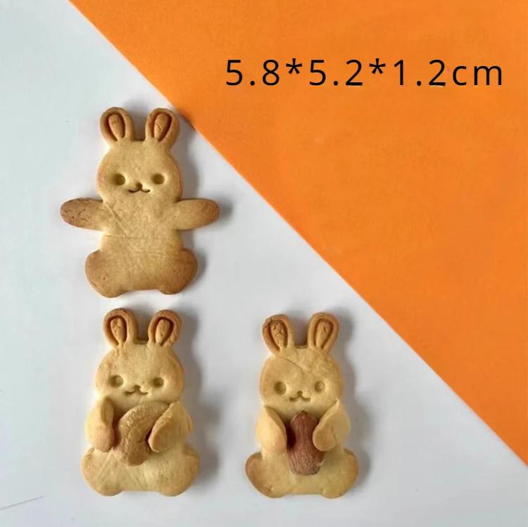 Easter Mini Bunny Cookie Cutter Mold Fondant Cartoon Animal Shape Stamp Cookie Cutting Mould Cake Decoration Kitchen Accessories