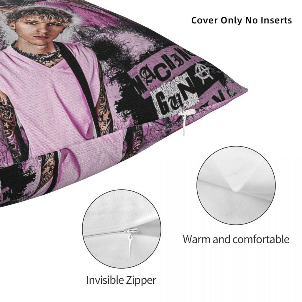 MGK Machine Gun Kelly Raper Poszewka na poduszkę Modna poszewka na poduszkę Miękka poszewka z wzorem Poszewki na poduszki na sofę Dekoracja domu