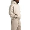 Fear of God Solid Color Letter Hoodie Men Hoodies Gray Beige FGE50004AFLCBEI