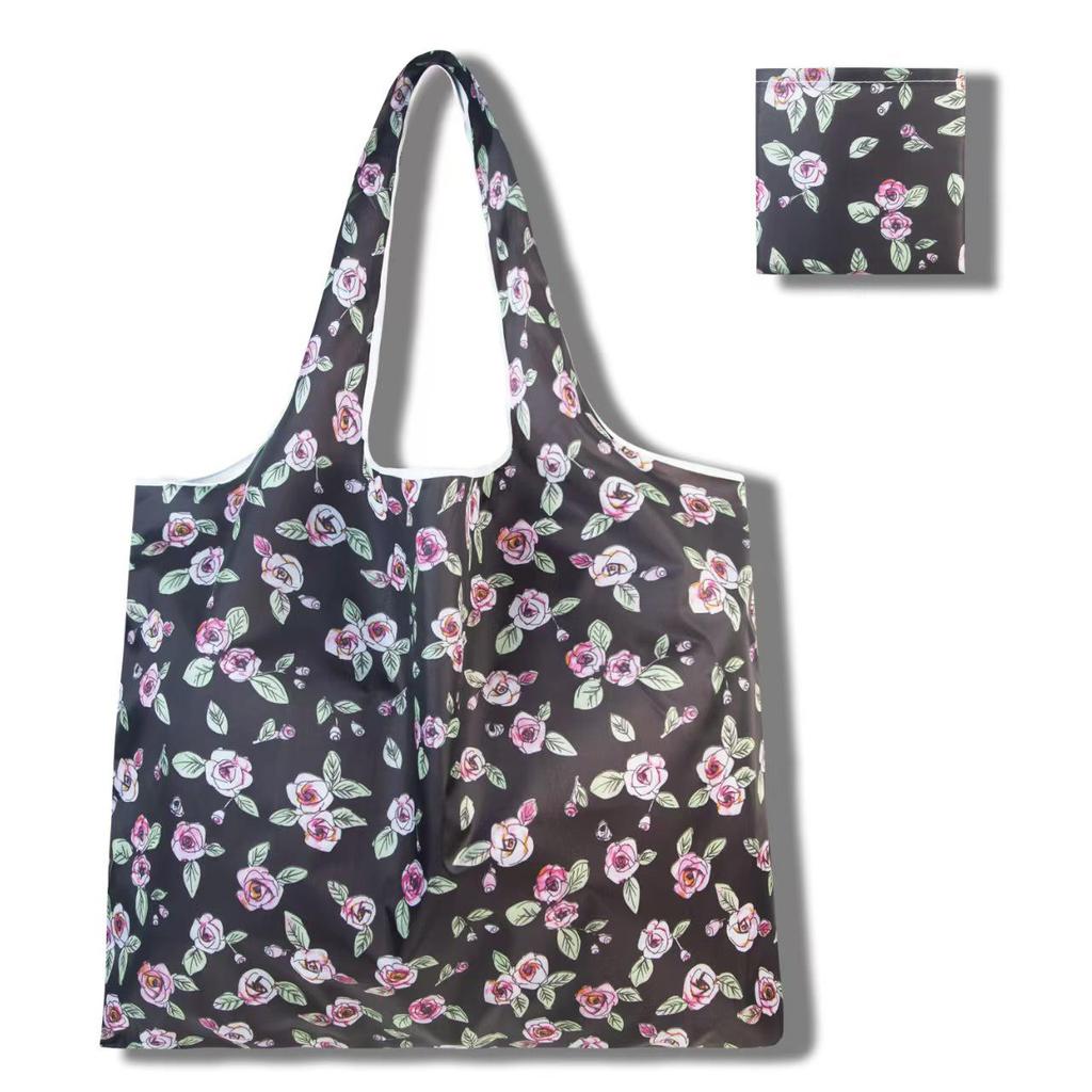 Large Capacity Foldable Eco-friendly Polyester Shopping Bag with Customizable Print and Fast Shipping
