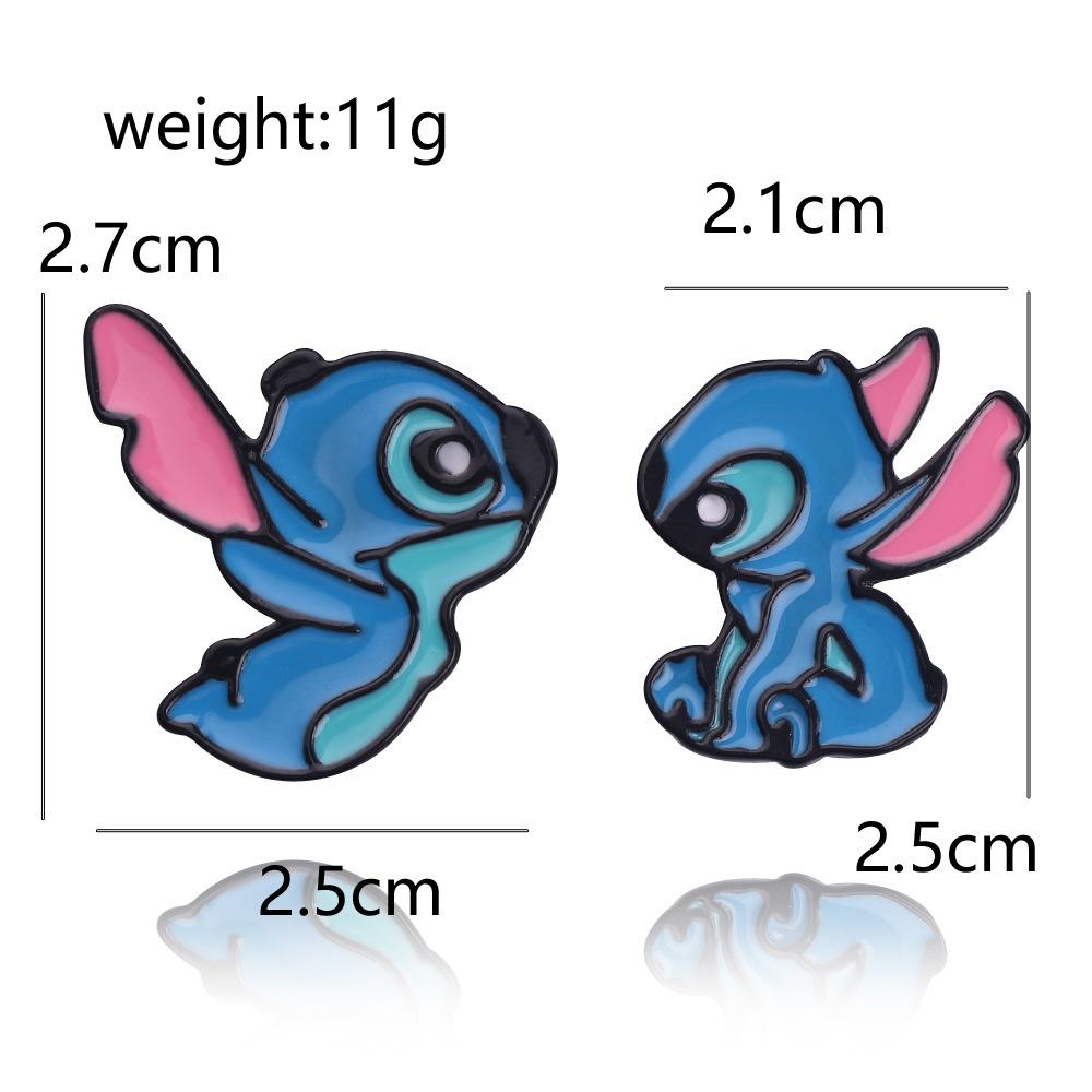 Милая Мультяшная Брошь Стич Звезда Малыш Стич Металлическая Значок Аксессуары для Школьного Рюкзака Булавка