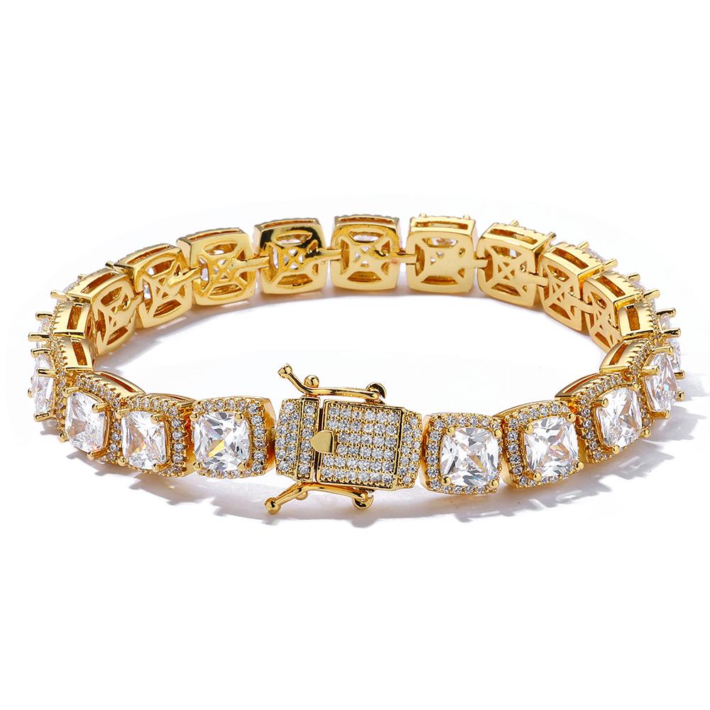 

Hip-hop Jewelry in Stock 10MM Rock Sugar Chain Inlaid Cubic Zirconia Men s and Women s Fashion Styles Can Be Wholesale 18CM