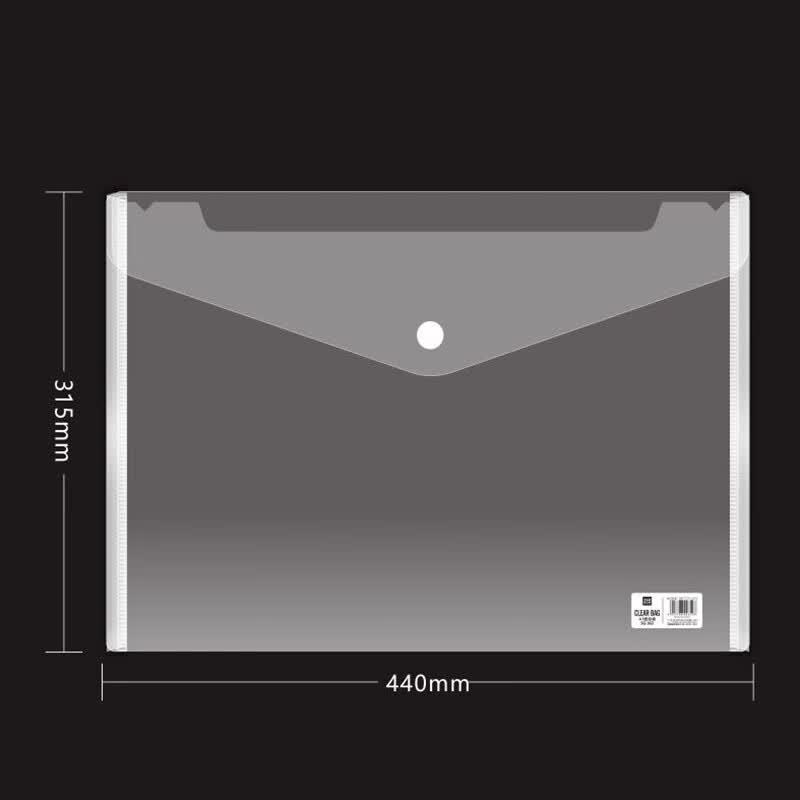 Transparent Snap-Button A3 File Folders