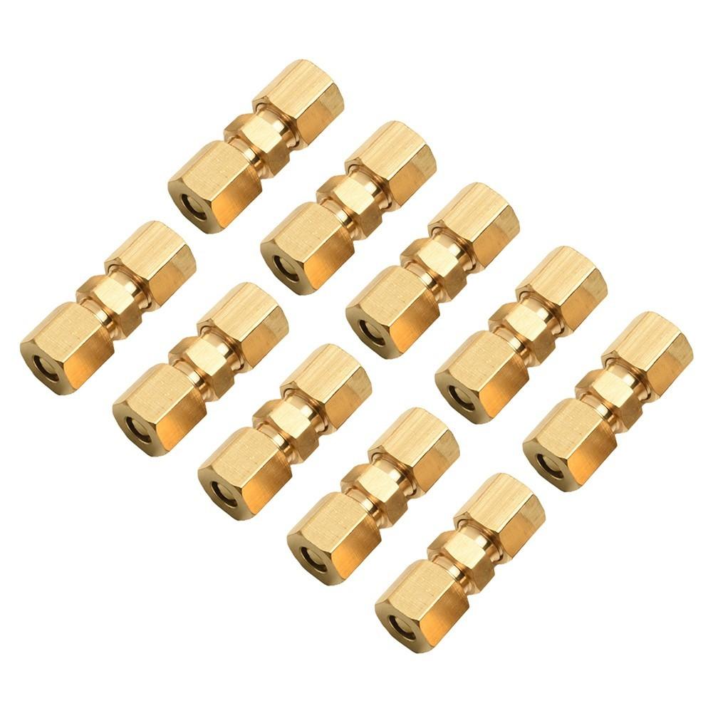 Brass Brake Line Union Kit with Ten Pieces Compatible with For OD Tubing