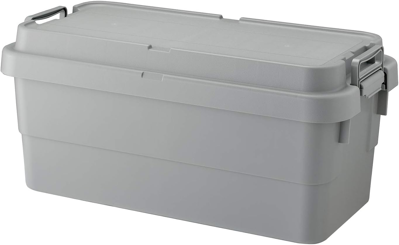 

RISU Storage Box Trunk Cargo 70L Gray Made in Japan Container Box Stacking Outdoor Storage Camping Waterproof TC-70S серый