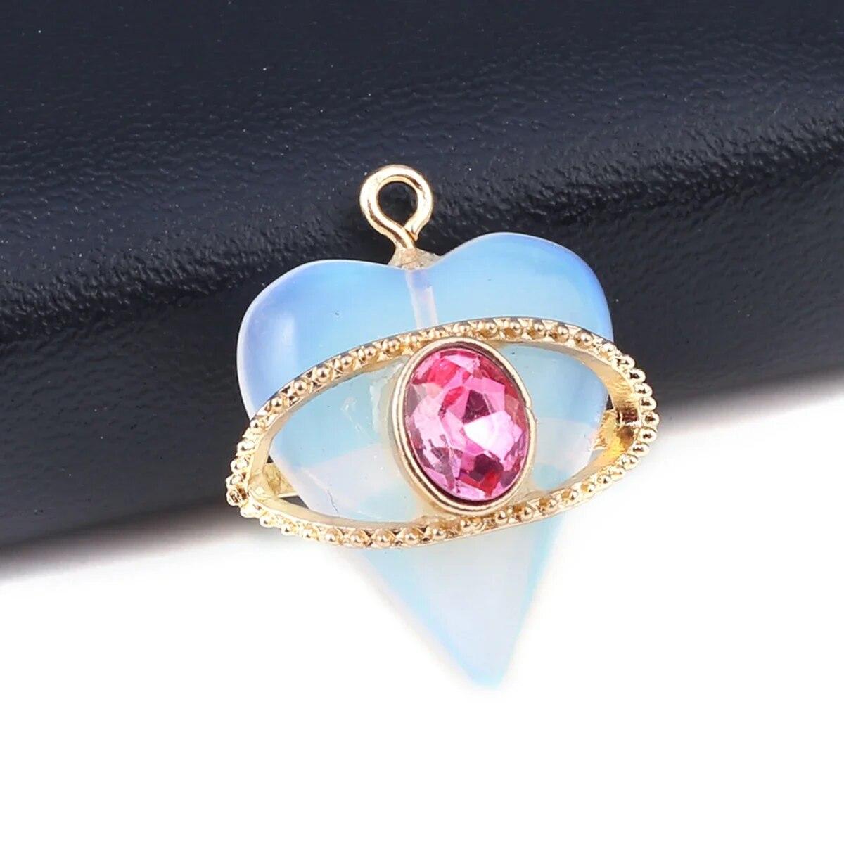 

Ожерелье с подвеской из натурального камня опал/ляпис-лазурь, обмотка, кулон для изготовления ювелирных изделий, ожерелье, браслет, аксессуар 28x23x13mm