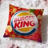 fashion b-Burger King Cushion Cover Premium Comfort Reversible Pillow Cove -Two in One Design for Any Room & Car Interior