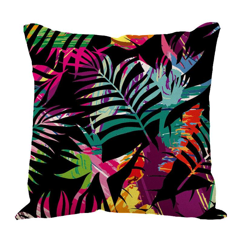 Linen Pillowcase Ins Tropical Plants Home Decoration Supplies Nordic Green Plants Design Sand Cushion Cover