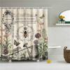 Fabric Shower Curtain Cute Cartoon Hippo Animals Dogs Cats Deer Bath Curtain Waterproof Polyester Bathroom Curtain With Hooks