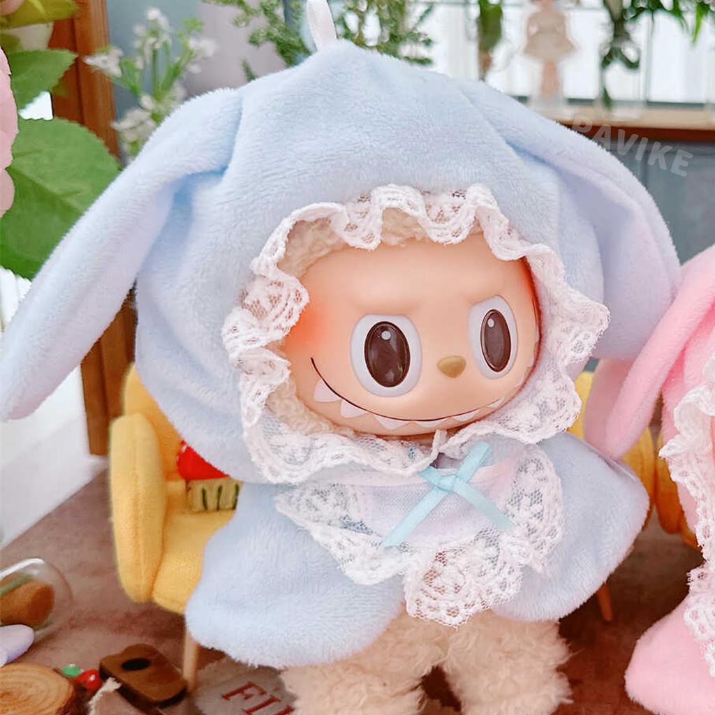 PAVIKE Plush 10cm Rabbit Cloak Oshi Plush Oshikatsu Cute Costume for Cotton Doll Clothes Clothes, Small, Shape, Style, Clothes, Goods, Dress-Up