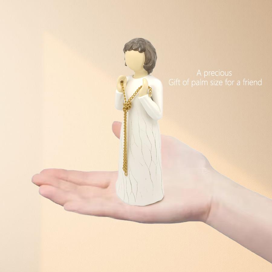 Willow - Girl Friendship Statue Pure Gold Friendship Collection Souvenir Angel Resin Sculpture Home Decoration Desktop Ornaments