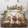 Farm Animal Pig Single Duvet Cover Set, Soft Microfibre Bedding Set,Reversible Quilt Cover And 1 Pillowcase 75*50Cm With Zipper