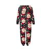 Christmas Print Parent-Child Outfit Hooded Zipper One-Piece Fashionable Home Suit Set