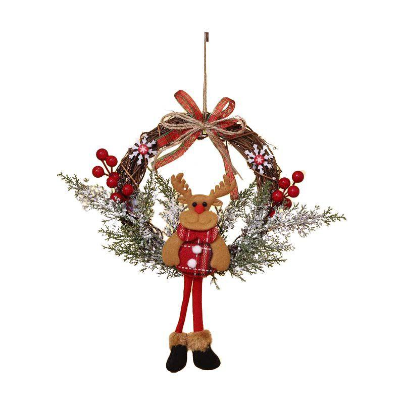 Elegant Xmas Decorations Garland Rattan With Twinkling Lights For Holiday Cheer