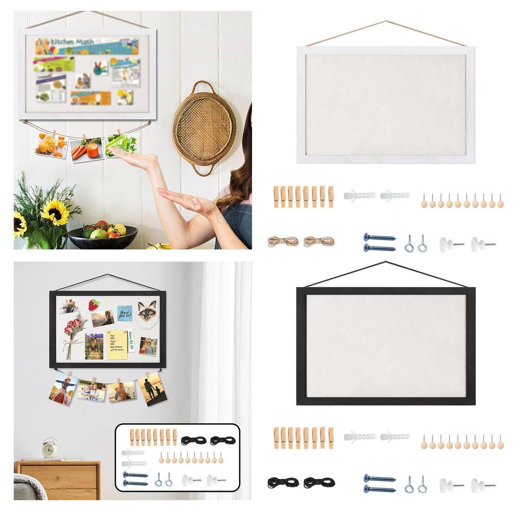 Cork Board Vintage Style Bulletin Board for Kitchen Bedroom Living Room